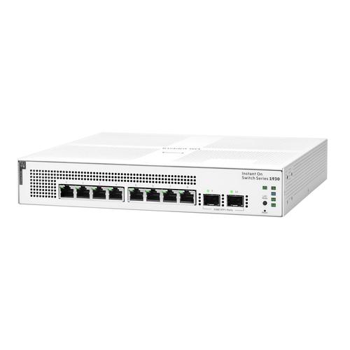 HPE Aruba Networking Networking Instant On Switch 8p Gigabit CL4 PoE 2p SFP 124W 1930 Managed L2/L3/L4 Gigabit Ethernet (10/100/1000) Power over Ethernet (PoE) 1U Wit - Image 2