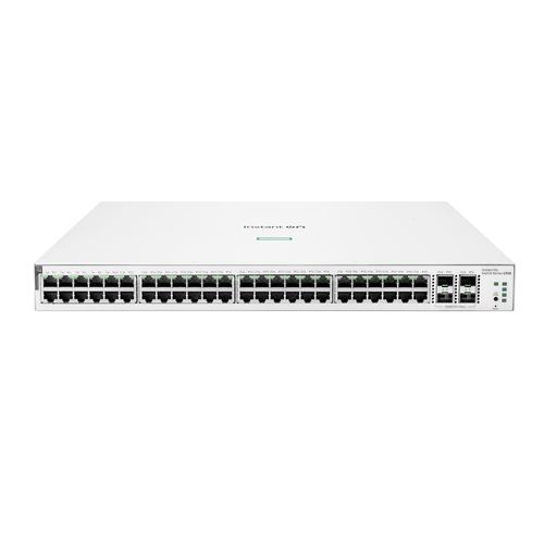 HPE Aruba Networking Networking Instant On Switch 48p Gigabit CL4 PoE 4p SFP+ 370W 1930 Managed L2/L3/L4 Gigabit Ethernet (10/100/1000) Power over Ethernet (PoE) 1U Wit - Image 1