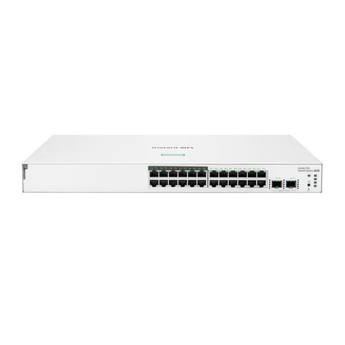 HPE Aruba Networking Networking Instant On Switch 24p Gigabit CL4 PoE 2p SFP 195W 1830 Managed L2 Gigabit Ethernet (10/100/1000) Power over Ethernet (PoE) 1U - Image 1