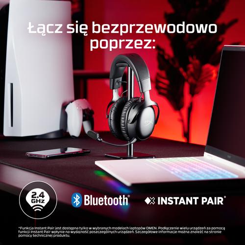 HyperX Cloud III S Wireless - Gaming Headset (zwart-rood) - Image 3
