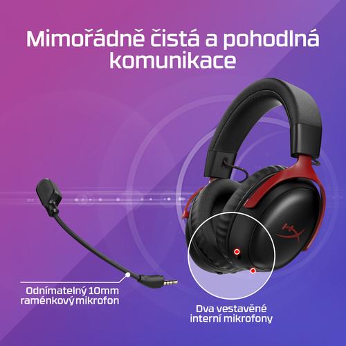 HyperX Cloud III S Wireless - Gaming Headset (zwart-rood) - Image 7