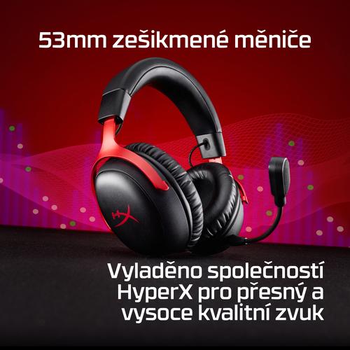 HyperX Cloud III S Wireless - Gaming Headset (zwart-rood) - Image 8
