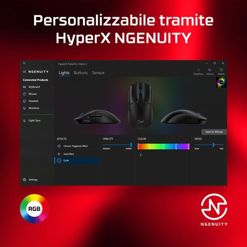 HyperX Pulsefire Haste 2 - gamingmuis (wit) - Image 10