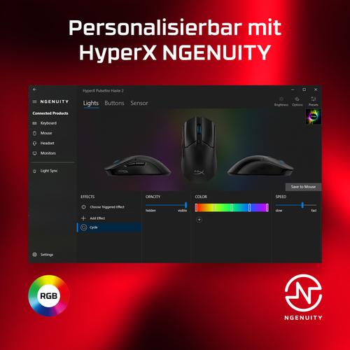 HyperX Pulsefire Haste 2 - gamingmuis (wit) - Image 4