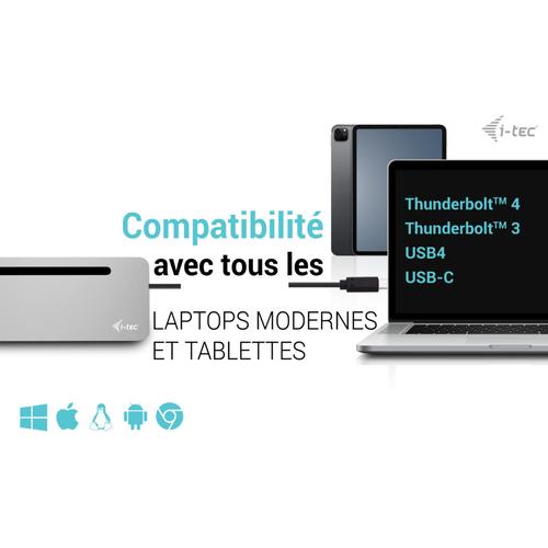 i-tec C31FLAT2PDPRO laptop dock & poortreplicator Bedraad USB 3.2 Gen 1 (3.1 Gen 1) Type-C Zilver - Image 8