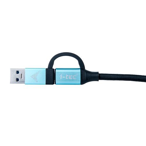 i-tec C31USBCACBL USB-kabel USB 3.2 Gen 1 (3.1 Gen 1) 1 m USB C Zwart, Blauw - Image 2