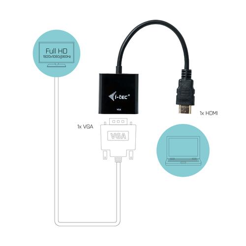 i-tec HDMI2VGAADA video kabel adapter 0,15 m HDMI VGA Zwart - Image 3