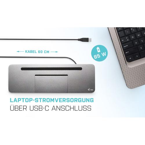 i-tec Metal USB-C Ergonomic 4K 3x Display Docking Station + Power Delivery 85 W - Image 10