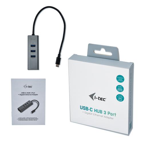 i-tec Metal USB-C HUB 3 Port + Gigabit Ethernet Adapter - Image 6