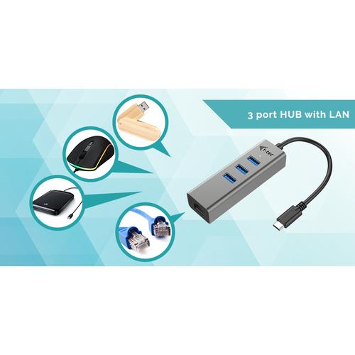 i-tec Metal USB-C HUB 3 Port + Gigabit Ethernet Adapter - Image 8