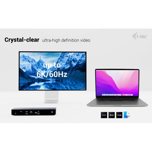 i-tec Thunderbolt4 Triple Display Docking Station + Power Delivery 96W - Image 3
