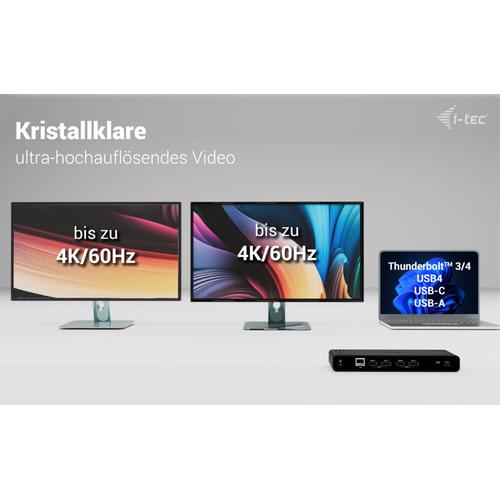 i-tec Universal Dual 4K Display Docking Station + Power Delivery 85W - Image 6