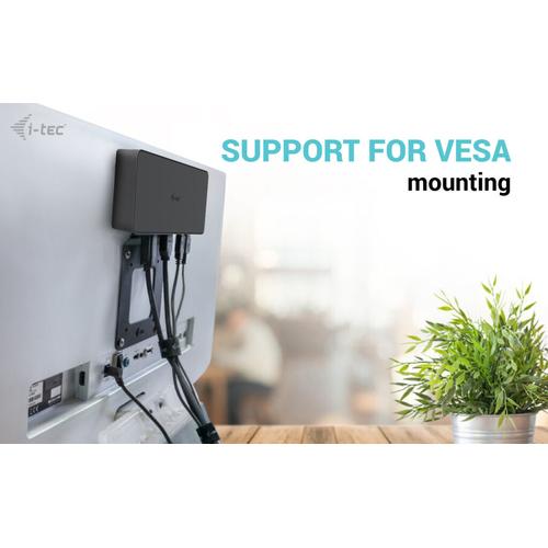 i-tec USB 3.0 / USB-C / Thunderbolt 3 Professional Dual 4K Display Docking Station Generation 2 + Power Delivery 100W - Image 2