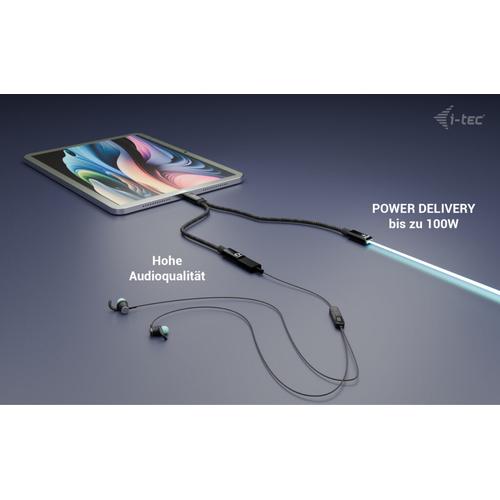 i-tec USB-C Cable Splitter Audio/Data + Power Delivery 100W - Image 5