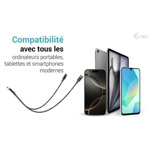 i-tec USB-C Cable Splitter Audio/Data + Power Delivery 100W - Image 7