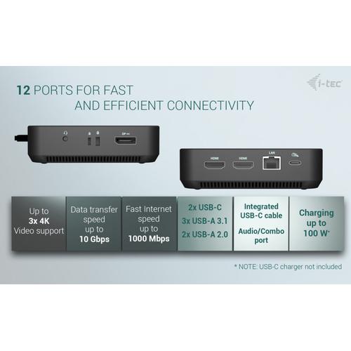 i-tec USB-C DP Dual HDMI Docking Station with Power Delivery 100 W - Image 7