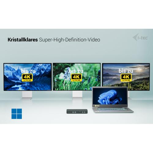 i-tec USB-C Intelligent Triple Display Docking Station + Power Delivery 100W - Image 7