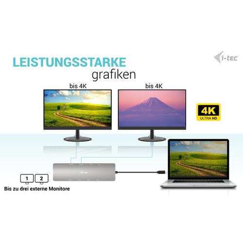 i-tec USB-C Metal Nano 2x Display Docking Station + Power Delivery 100 W - Image 5