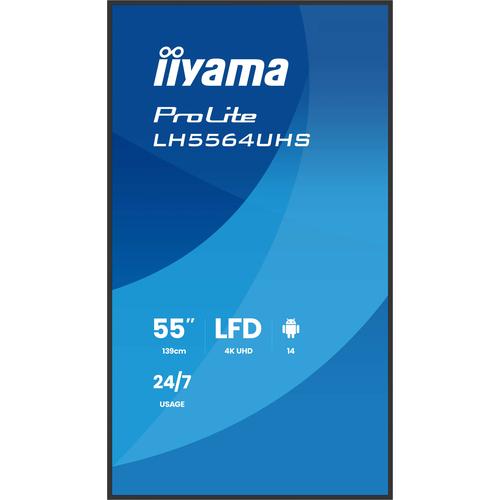iiyama LH5564UHS-B1AG beeldkrant Digitale signage flatscreen 139,7 cm (55") Wifi 500 cd/m² 4K Ultra HD Zwart Type processor Android 24/7 - Image 9