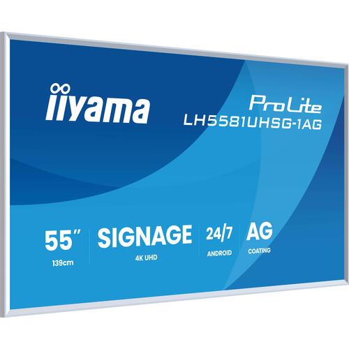 iiyama LH5581UHSG-1AG beeldkrant Digitale signage flatscreen 138,7 cm (54.6") Wifi 500 cd/m² 4K Ultra HD Wit Type processor Android 24/7 - Image 8
