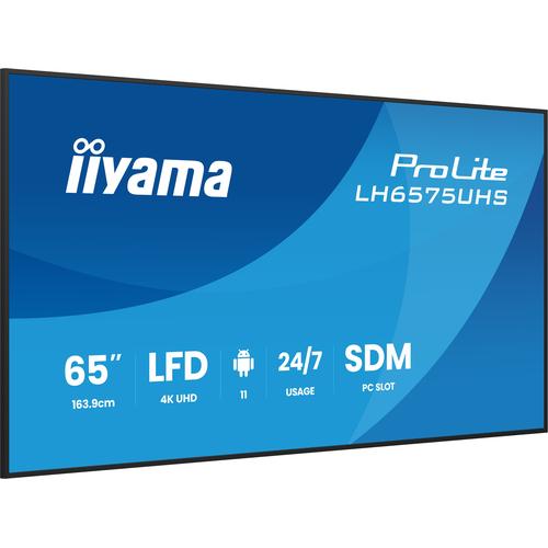 iiyama LH6575UHS-B2AG beeldkrant Digitale signage flatscreen 163,8 cm (64.5") LCD Wifi 500 cd/m² 4K Ultra HD Zwart Type processor Android 11 24/7 - Image 10