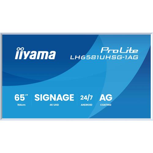 iiyama LH6581UHSG-1AG beeldkrant Digitale signage flatscreen 163,8 cm (64.5") Wifi 500 cd/m² 4K Ultra HD Wit Type processor Android 24/7 - Image 9
