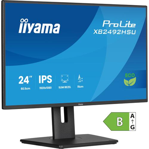 iiyama ProLite XB2492HSU-B1 computer monitor 61 cm (24") 1920 x 1080 Pixels Full HD LED Zwart - Image 1