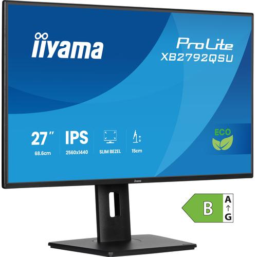 iiyama ProLite XB2792QSU-B1 computer monitor 68,6 cm (27") 2560 x 1440 Pixels Quad HD Zwart - Image 1