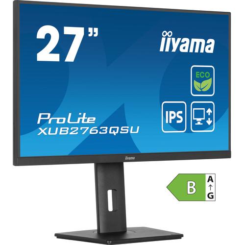 iiyama ProLite XUB2763QSU-B1 computer monitor 68,6 cm (27") 2560 x 1440 Pixels Quad HD LED Zwart - Image 1
