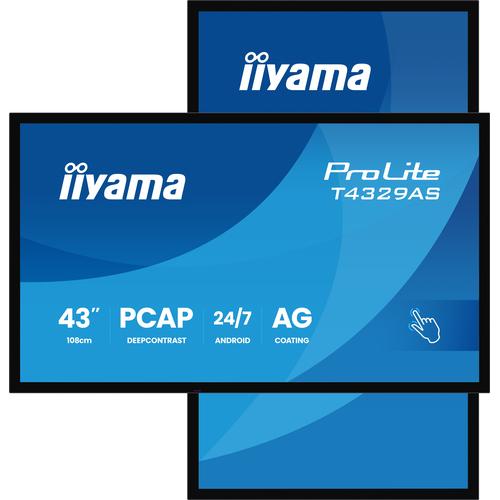 iiyama T4329AS-B1AG computer monitor 108 cm (42.5") 3840 x 2160 Pixels 4K Ultra HD LED Touchscreen Zwart - Image 1