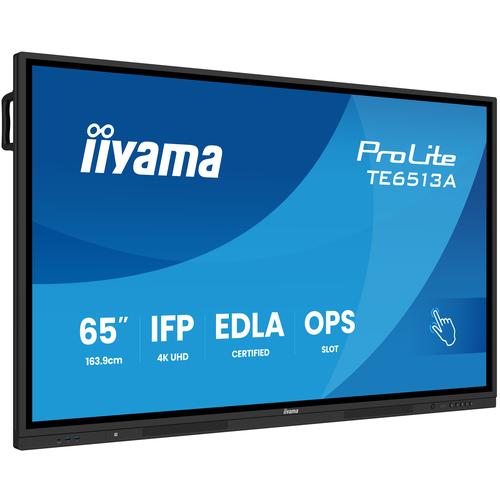 iiyama TE6513A-B1AG beeldkrant Interactief flatscreen 163,8 cm (64.5") Wifi 500 cd/m² 4K Ultra HD Zwart Touchscreen Type processor Android 18/7 - Image 1