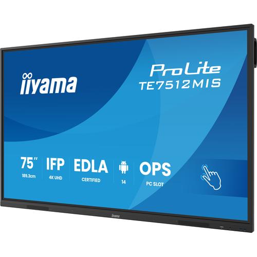 iiyama TE7512MIS-B4AG beeldkrant Interactief flatscreen 190,5 cm (75") LCD Wifi 400 cd/m² 4K Ultra HD Zwart Touchscreen Type processor Android 24/7 - Image 6