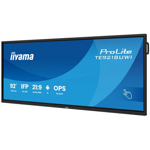 iiyama TE9218UWI-B1AG beeldkrant Interactief flatscreen 2,32 m (91.5") LED Wifi 500 cd/m² 5K Ultra HD Zwart Touchscreen Type processor Android 16/7 - Image 4