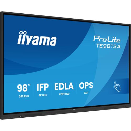 iiyama TE9813A-B1AG beeldkrant Interactief flatscreen 2,48 m (97.5") Wifi 450 cd/m² 4K Ultra HD Zwart Touchscreen Type processor Android 18/7 - Image 1