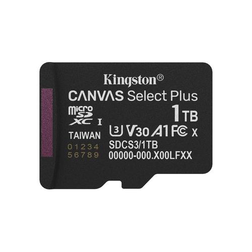 Kingston Technology 1TB microSDXC Canvas Select Plus Gen3 150MB/s A1 kaart + adapter - Image 3