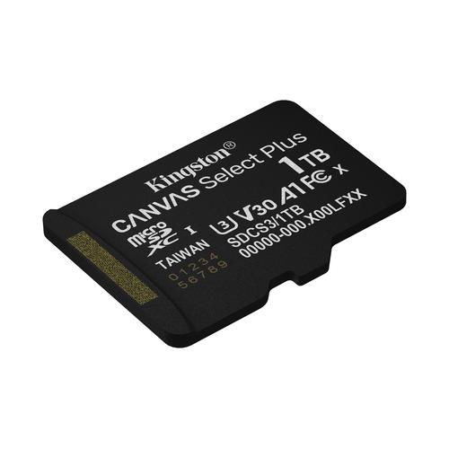 Kingston Technology 1TB microSDXC Canvas Select Plus Gen3 150MB/s A1 kaart + adapter - Image 4