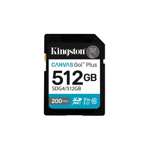 Kingston Technology Canvas Go! Plus 512GB SDXC Canvas Go Plus Gen4 200MB/s C10 UHS-I U3 V30 - Image 1
