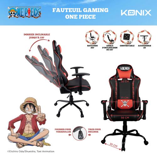 Konix OnePiece Gaming leunstoel Gecapitonneerde zitting Zwart, Oranje - Image 6