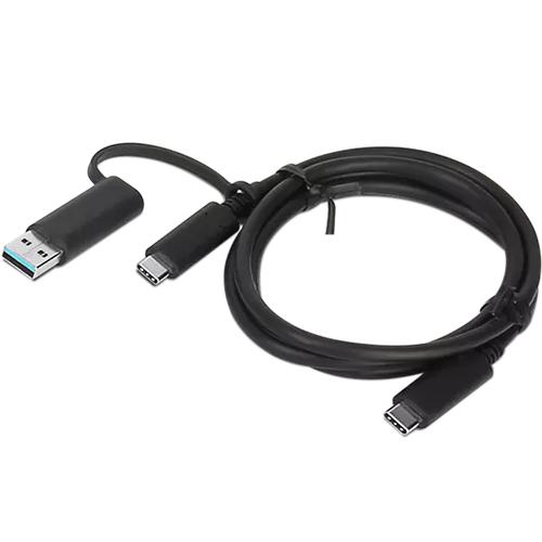 Lenovo 4X90U90618 USB-kabel USB 3.2 Gen 1 (3.1 Gen 1) 1 m USB A/USB C USB C Zwart - Image 1