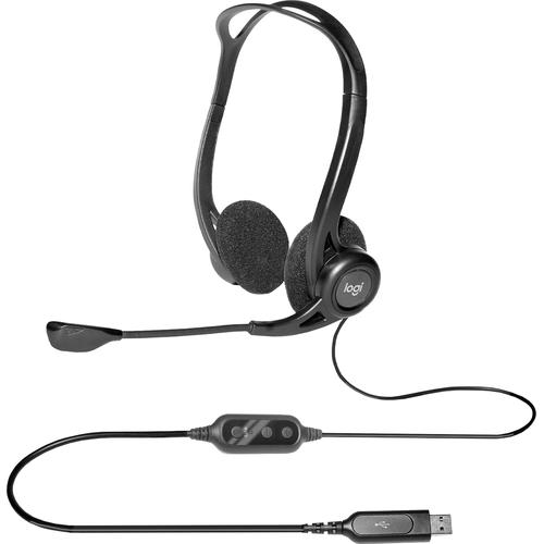 Logitech 981-000100 hoofdtelefoon/headset Bedraad Hoofdband Oproepen/muziek USB Type-A Zwart - Image 4