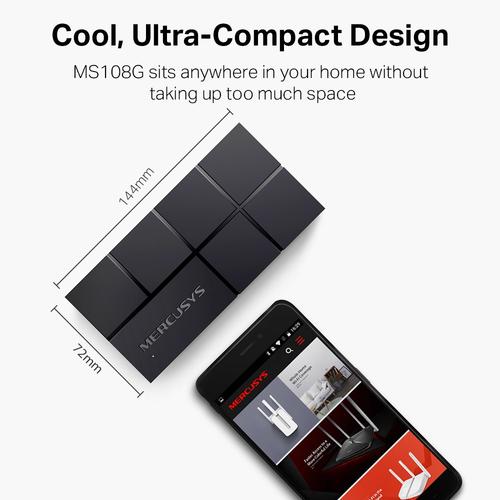 Mercusys MS108G netwerk-switch Unmanaged Gigabit Ethernet (10/100/1000) Zwart - Image 7