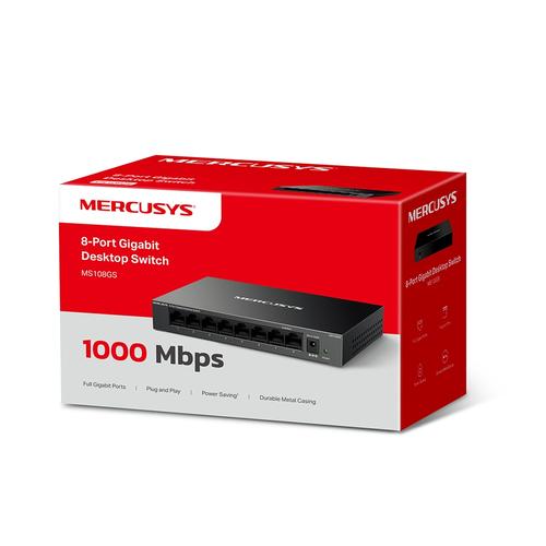 Mercusys MS108GS netwerk-switch Unmanaged Gigabit Ethernet (10/100/1000) Zwart - Image 6