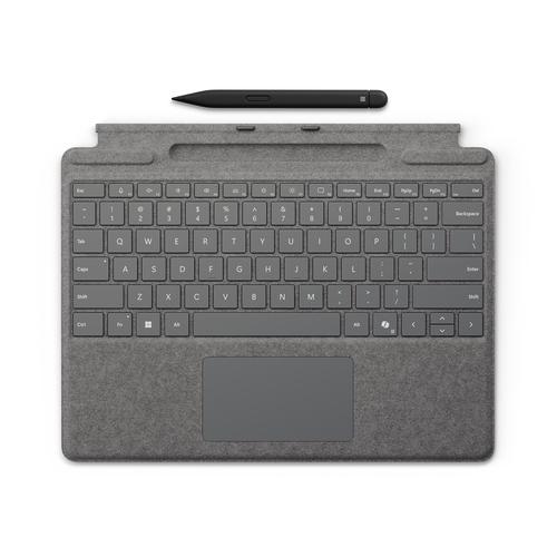 Microsoft Surface Pro Keyboard + Slim Pen QWERTY Microsoft Cover port Platina - Image 1