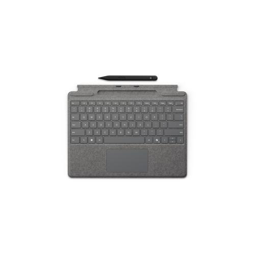Microsoft Surface Pro Keyboard with Slim Pen for Business AZERTY Belgisch Microsoft Cover port Platina - Image 1