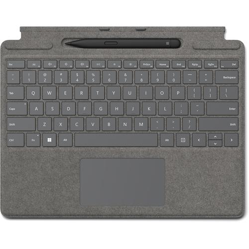 Microsoft Surface Pro Signature Keyboard w/ Slim Pen 2 Zwitsers Microsoft Cover port Platina - Image 1