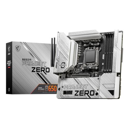 MSI B650M PROJECT ZERO moederbord AMD B650 Socket AM5 micro ATX