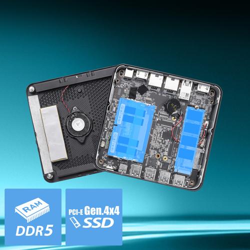 MSI Cubi Z AI 8M AMD Ryzen 5 8645HS Barebone 0.9L sized PC Zwart AMD SoC 4,3 GHz Ingebouwde luidsprekers - Image 2