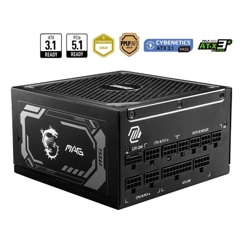 MSI MAG A1250GL PCIE5 power supply unit 1250 W 24-pin ATX ATX Zwart