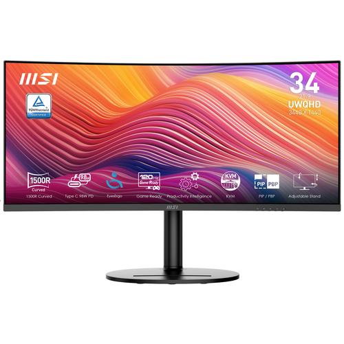 MSI Modern MD342CQP computer monitor 86,4 cm (34") 3440 x 1440 Pixels UltraWide Quad HD LCD Zwart - Image 1