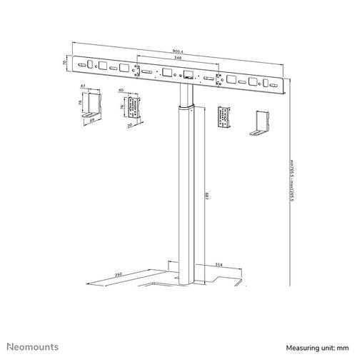 Neomounts AV80-500BL Videobar vloersteun 43-110" - VESA - max 10 kg - universeel - Image 10